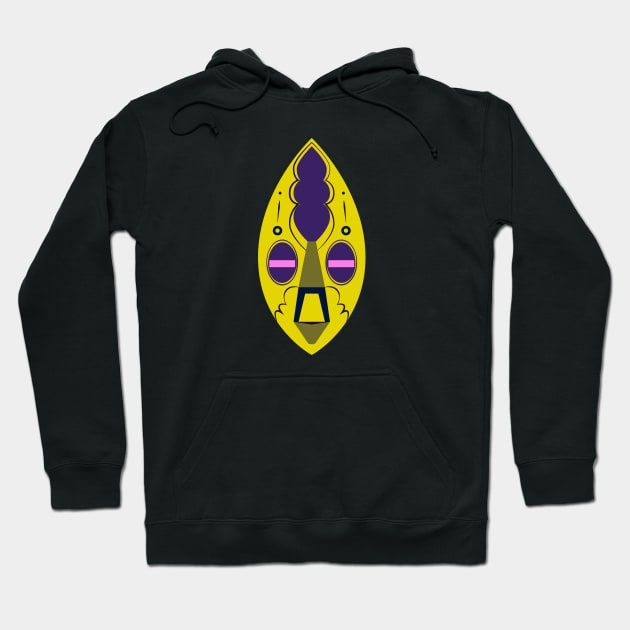 African Festival Mask Hoodie by Javio